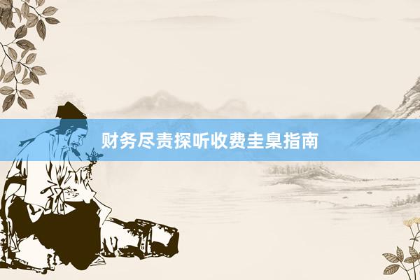 财务尽责探听收费圭臬指南